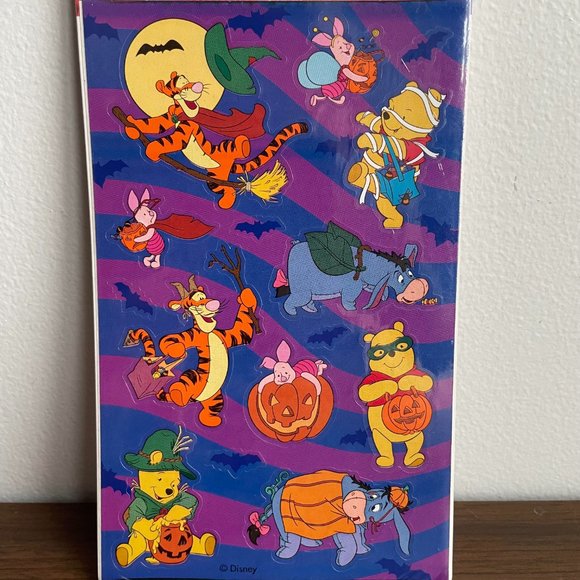 Vintage Sandy Lion Winnie The Pooh Halloween Stickers - Picture 2 of 3